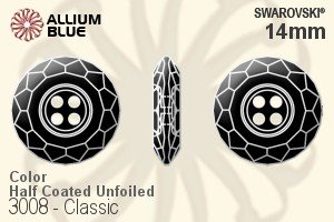 Swarovski Classic Button (3008) 14mm - Color (Half Coated) Unfoiled