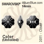 Swarovski Clover Button (3011) 14mm - Crystal Effect Unfoiled