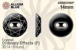 Swarovski Round Button (3014) 14mm - Crystal (Ordinary Effects) With Aluminum Foiling