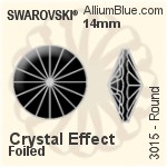 Swarovski Round Button (3015) 12mm - Crystal Effect With Platinum Foiling