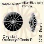 スワロフスキー Round ボタン (3015) 23mm - クリスタル （オーディナリー　エフェクト） アルミニウムフォイル