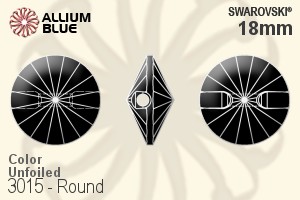 Swarovski Round Button (3015) 18mm - Color Unfoiled