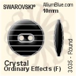 施华洛世奇 Round 钮扣 (3035) 10mm - Crystal (Ordinary Effects) With Aluminum Foiling