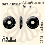 施華洛世奇 中孔 手縫石 (3129) 7mm - 顏色（半塗層） 無水銀底