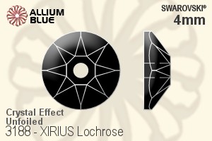 Swarovski XIRIUS Lochrose Sew-on Stone (3188) 4mm - Crystal Effect Unfoiled