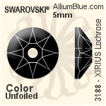Swarovski XIRIUS Lochrose Sew-on Stone (3188) 7mm - Crystal Effect With Platinum Foiling