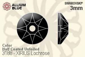 Swarovski XIRIUS Lochrose Sew-on Stone (3188) 3mm - Color (Half Coated) Unfoiled