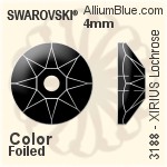Swarovski XIRIUS Lochrose Sew-on Stone (3188) 4mm - Crystal Effect With Platinum Foiling