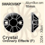Swarovski Xilion Sew-on Stone (3204) 12mm - Color With Platinum Foiling