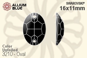 Swarovski Oval Sew-on Stone (3210) 16x11mm - Color Unfoiled