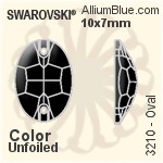 施華洛世奇 橢圓形 手縫石 (3210) 10x7mm - 顏色 無水銀底