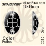 Swarovski Oval Sew-on Stone (3210) 24x17mm - Clear Crystal With Platinum Foiling