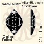 スワロフスキー ラウンド Spike ラインストーン ホットフィックス (2019) 6x6mm - クリスタル エフェクト 裏面アルミニウムフォイル