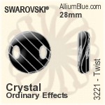 スワロフスキー Oval ソーオンストーン (3210) 24x17mm - クリスタル 裏面プラチナフォイル
