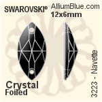 Swarovski Cosmic Baguette Flat Back Hotfix (2555) 12x4mm - Clear Crystal With Aluminum Foiling