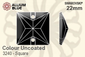 Swarovski Square Sew-on Stone (3240) 22mm - Color Unfoiled