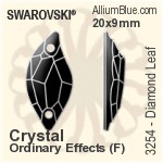 スワロフスキー Cosmic ソーオンストーン (3265) 26x21mm - クリスタル 裏面プラチナフォイル