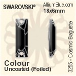 施华洛世奇 Cosmic Baguette 手缝石 (3255) 18x6mm - Colour (Uncoated) With Platinum Foiling