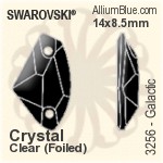 施華洛世奇 Galactic 手縫石 (3256) 19x11.5mm - 顏色 無水銀底
