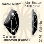 施華洛世奇 Galactic 手縫石 (3256) 19x11.5mm - 透明白色 白金水銀底