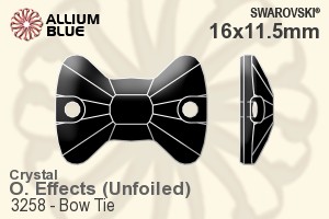 Swarovski Bow Tie Sew-on Stone (3258) 16x11.5mm - Crystal Effect Unfoiled