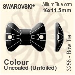 Swarovski Bow Tie Sew-on Stone (3258) 12x8.5mm - Clear Crystal With Platinum Foiling