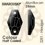 スワロフスキー Hexagon ソーオンストーン (3261) 28mm - クリスタル（オーディナリー　エフェクト） プラチナフォイル