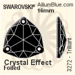Swarovski Trilliant Sew-on Stone (3272) 20mm - Clear Crystal With Platinum Foiling