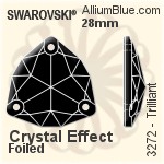 Swarovski Trilliant Sew-on Stone (3272) 28mm - Color With Platinum Foiling