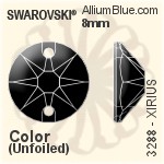 Swarovski XIRIUS Sew-on Stone (3288) 8mm - Crystal Effect With Platinum Foiling