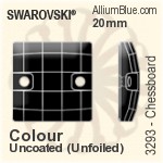 Swarovski Chessboard Sew-on Stone (3293) 20mm - Colour (Uncoated) With Platinum Foiling