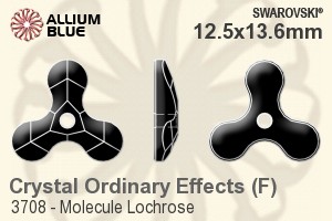 Swarovski Molecule Lochrose Sew-on Stone (3708) 12.5x13.6mm - Crystal Effect With Platinum Foiling