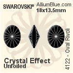 Swarovski Oval Rivoli Fancy Stone (4122) 14x10.5mm - Crystal Effect Unfoiled