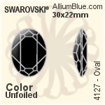 施華洛世奇 梨形 花式石 (4327) 30x20mm - 顏色 無水銀底