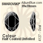 施华洛世奇 Oval 花式石 (4127) 39x28mm - Colour (Uncoated) With Platinum Foiling