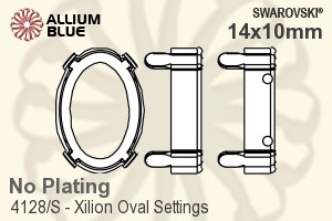 Swarovski XILION Oval Settings (4128/S) 14x10mm - No Plating