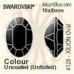 Swarovski XILION Oval Fancy Stone (4128) 6x4mm - Clear Crystal With Platinum Foiling