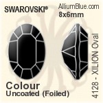 Swarovski Oval Fancy Stone (4120) 8x6mm - Clear Crystal With Platinum Foiling