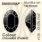 施華洛世奇 XILION 施亮 橢圓形 花式石 (4128) 14x10mm - 顏色 白金水銀底