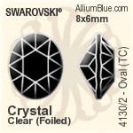 Swarovski Round Button (3015) 10mm - Clear Crystal With Aluminum Foiling
