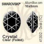 Swarovski Sweet Heart Fancy Stone (4810) 13x12mm - Crystal Effect With Platinum Foiling