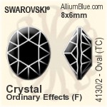 Swarovski Octagon Fancy Stone (4610) 18x13mm - Clear Crystal With Platinum Foiling