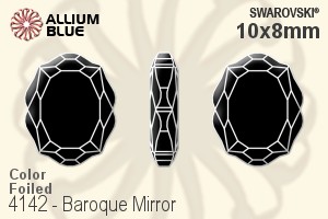 施華洛世奇 Baroque Mirror 花式石 (4142) 10x8mm - 顏色 白金水銀底