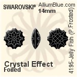 Swarovski Jelly Fish (Partly Frosted) Fancy Stone (4195) 18mm - Color With Platinum Foiling