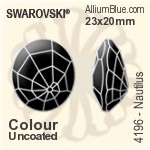 スワロフスキー Nautilus ファンシーストーン (4196) 23x20mm - カラー（コーティングなし） 裏面にホイル無し