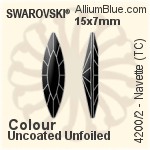 Swarovski Navette (TC) Fancy Stone (4200/2) 15x7mm - Colour (Uncoated) Unfoiled