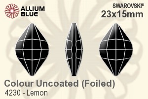 Swarovski Lemon Fancy Stone (4230) 23x15mm - Color With Platinum Foiling