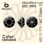 Preciosa プレシオサ MC マシーンカットチャトン OPTIMA (431 11 111) SS4.5 / PP10 - カラー（コーティング） 裏面ゴールドフォイル