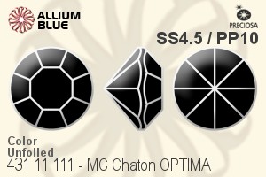Preciosa MC Chaton OPTIMA (431 11 111) SS4.5 / PP10 - Color Unfoiled