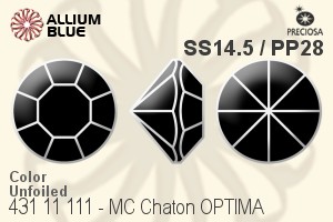 Preciosa MC Chaton OPTIMA (431 11 111) SS14.5 / PP28 - Color Unfoiled